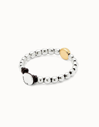 UNOde50 Silver - Plated Bracelet With Large Gold Bead - MMJs Fashion