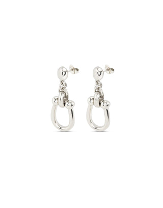 UNOde50 Silver - Plated Earrings with Medium Sized Link - MMJs Fashion