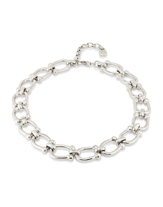 UNOde50 Silver - Plated Necklace with Medium Sized Links - MMJs Fashion