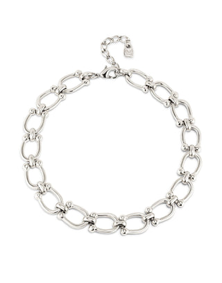 UNOde50 Silver - Plated Necklace with Medium Sized Links - MMJs Fashion