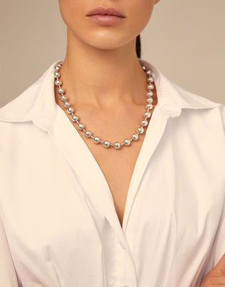 UNOde50 Sterling Silver - Plated Bead Necklace - MMJs Fashion