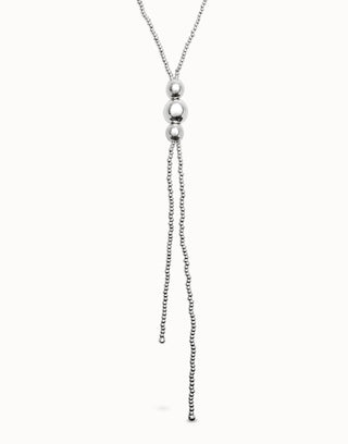 UNOde50 Sterling Silver - Plated Bead Pendant with Large Central Beads - MMJs Fashion