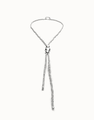 UNOde50 Sterling Silver - Plated Bead Pendant with Large Central Beads - MMJs Fashion