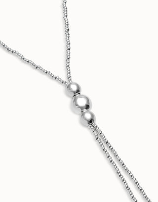 UNOde50 Sterling Silver - Plated Bead Pendant with Large Central Beads - MMJs Fashion