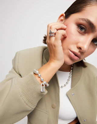 UNOde50 Sterling Silver - Plated Bracelet with Beads - MMJs Fashion