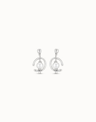 UNOde50 Sterling Silver - Plated Hoop Earrings with Pearl - MMJs Fashion