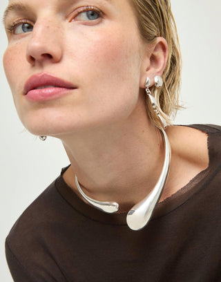 UNOde50 Sterling Silver-Plated Irregular Drop Necklace Corium - MMJs Fashion