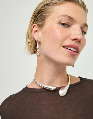 UNOde50 Sterling Silver-Plated Irregular Drop Necklace Corium - MMJs Fashion