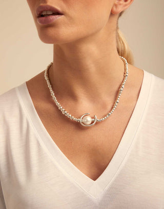 UNOde50 Sterling Silver - Plated Necklace with Pearl - MMJs Fashion