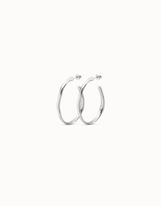 UNOde50 Sterling Silver - Plated Open Hoop Earrings - MMJs Fashion
