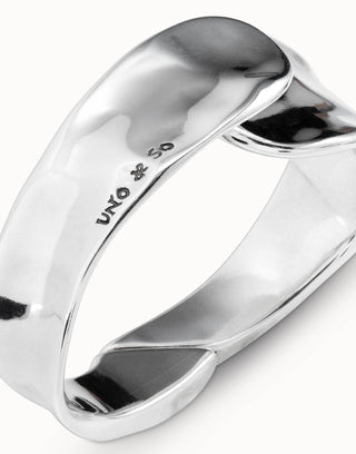 UNOde50 Sterling Silver - Plated Wave Shape Bangle Bracelet - MMJs Fashion