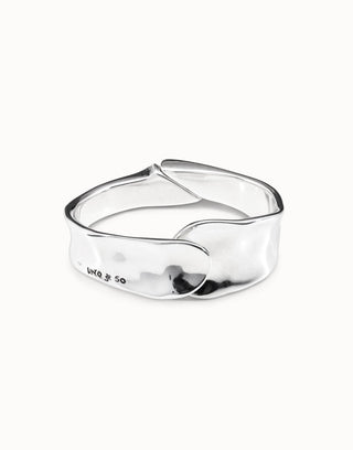 UNOde50 Sterling Silver - Plated Wave Shape Bangle Bracelet - MMJs Fashion