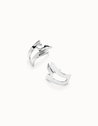 UNOde50 Triple Curve Stud Earrings Sterling Silver - Plated - MMJs Fashion