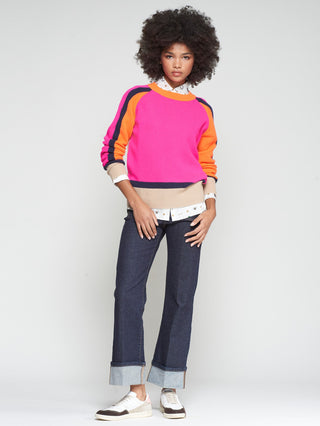 Vilagallo Block Jumper Pink Orange Beige - MMJs Fashion