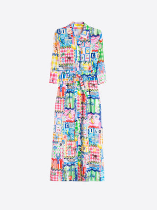 Vilagallo Capri Print Cotton Dress Brenda - MMJs Fashion