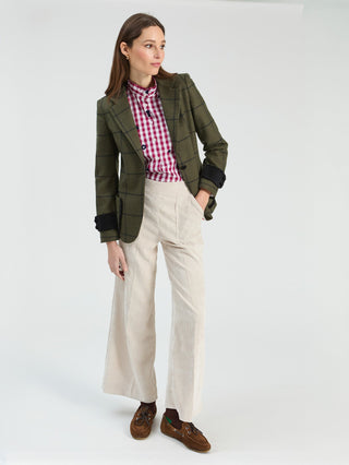 Vilagallo Checked Jacket Green Sabina - MMJs Fashion