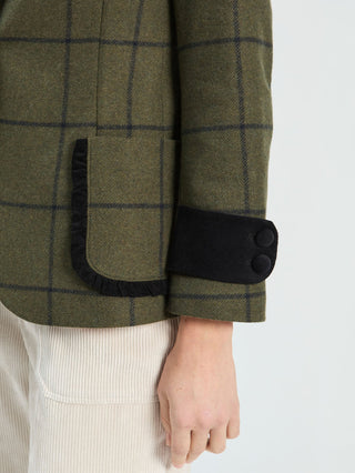 Vilagallo Checked Jacket Green Sabina - MMJs Fashion