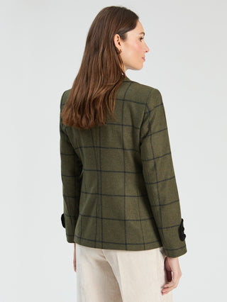 Vilagallo Checked Jacket Green Sabina - MMJs Fashion