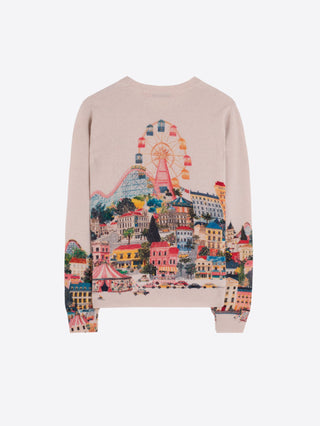 Vilagallo City Print Jumper Beige Multi Jersey Estampado - MMJs Fashion