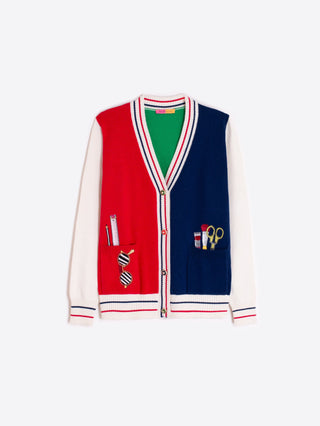 Vilagallo Embroidered Cardigan Red Blue Green Theresa - MMJs Fashion
