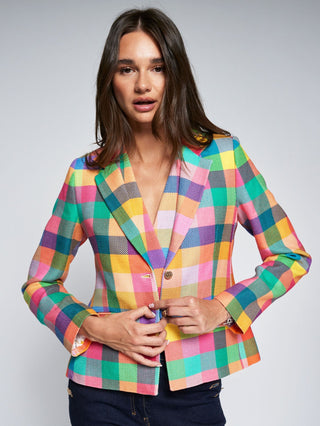 Vilagallo Gingham Check Jacket Multicoloured Natalia - MMJs Fashion