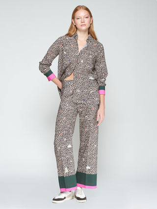Vilagallo Leopard Print Blouse Tan Mariela - MMJs Fashion