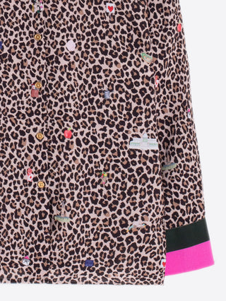 Vilagallo Leopard Print Blouse Tan Mariela - MMJs Fashion