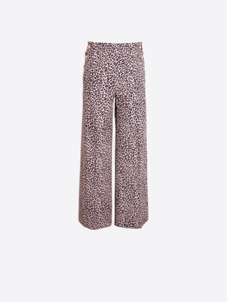 Vilagallo Leopard Print Trousers Tan Muriel - MMJs Fashion