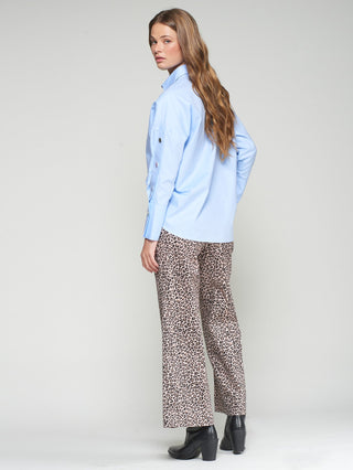 Vilagallo Leopard Print Trousers Tan Muriel - MMJs Fashion
