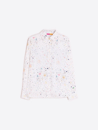 Vilagallo Madrid Print Blouse White Isa - MMJs Fashion