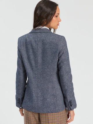Vilagallo Patch Detailed Jacket Blue Hillary - MMJs Fashion