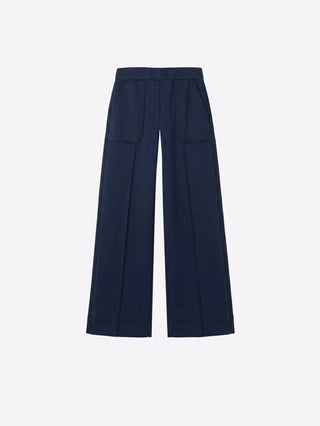 Vilagallo Wide Leg Trousers Navy Blue Beti - MMJs Fashion