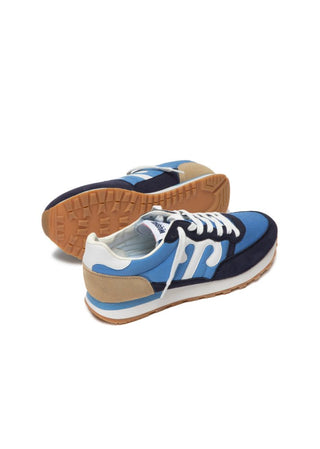 Wushu Ruyi Blue Beige White Trainers Club 33 - MMJs Fashion