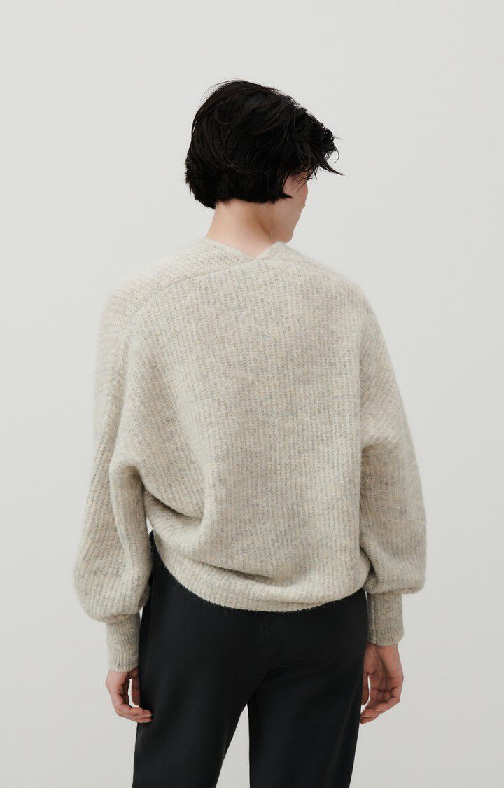 American Vintage Cardigan in Beige Melange East MMJs Fashion