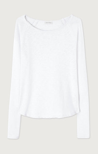 American Vintage Long Sleeve Top in White Sonoma - MMJs Fashion