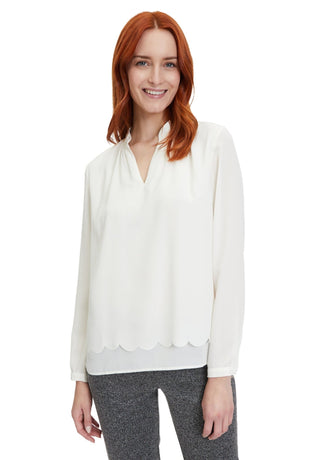 Betty Barclay Blouse Scalloped Edge Ivory - MMJs Fashion