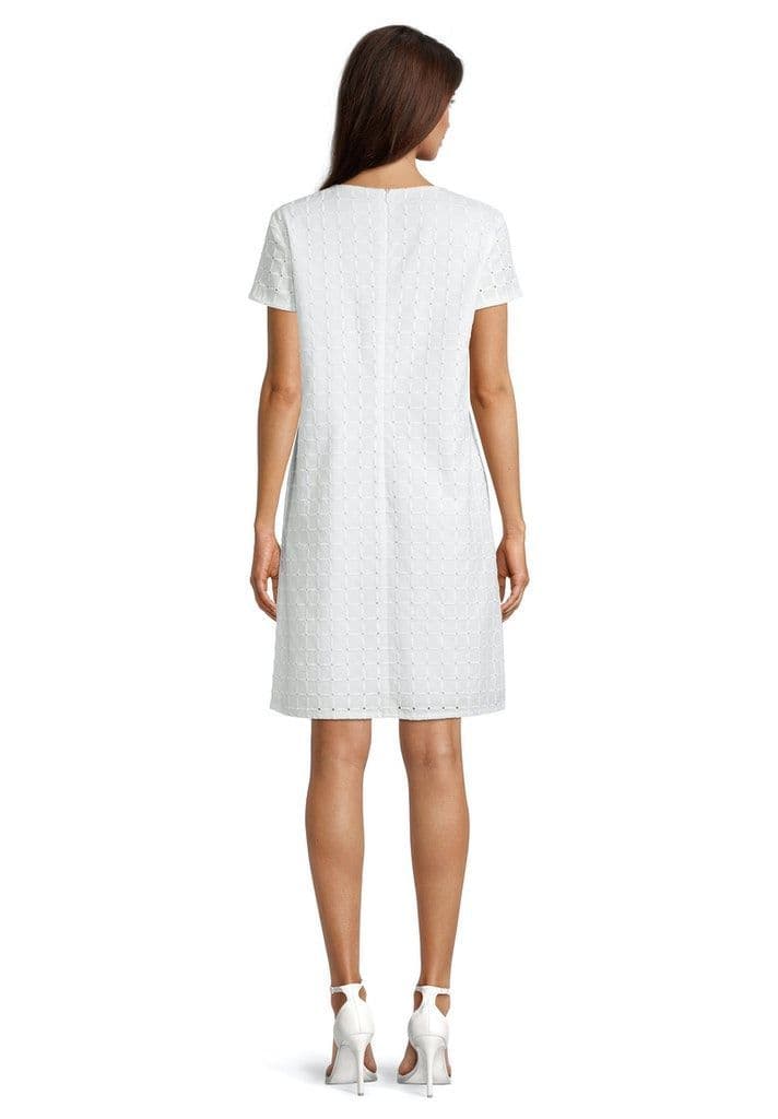 Betty Barclay Broderie Anglaise Dress White MMJs Fashion