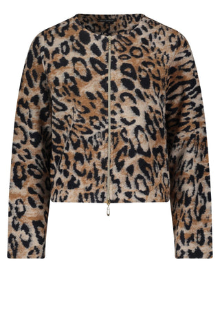 Betty Barclay Cardigan Animal Print Beige Blue - MMJs Fashion