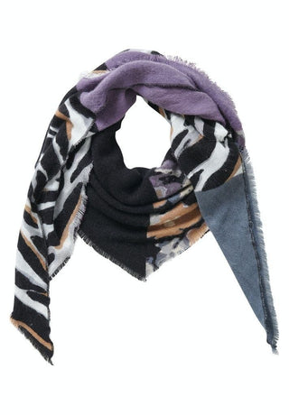 Betty Barclay Scarf Black Grey Purple - MMJs Fashion