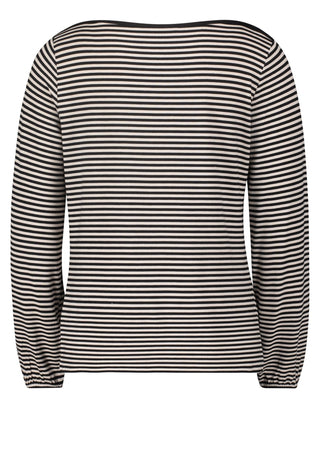 Betty Barclay Stripe Top Black and Beige - MMJs Fashion