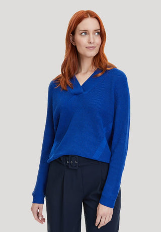 Betty Barclay V-Neck Casual Jumper Blue - MMJs Fashion