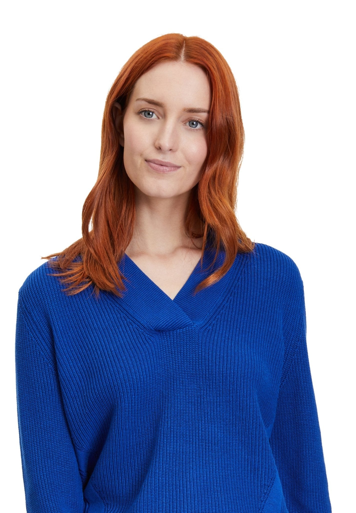 Betty Barclay V Neck Casual Jumper Blue MMJs Fashion