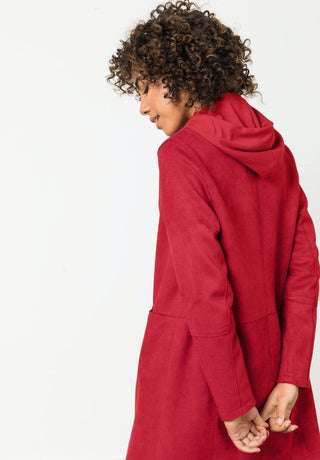 Bianca Jacket Red Suedette Theres - MMJs Fashion