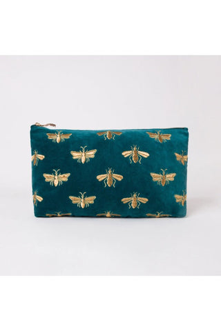 Elizabeth Scarlett Honey Bee Everyday Pouch in Blue Velvet - MMJs Fashion