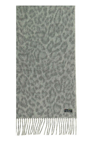 Fraas Scarf Grey Animal Print With Stone - MMJs Fashion