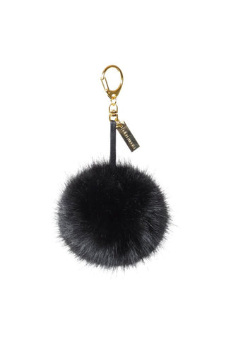 Helen Moore Keyring Bag Charm in Black Faux Fur - MMJs Fashion