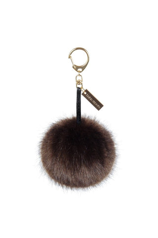 Helen Moore Keyring Bag Charm in Brown Faux Fur - MMJs Fashion