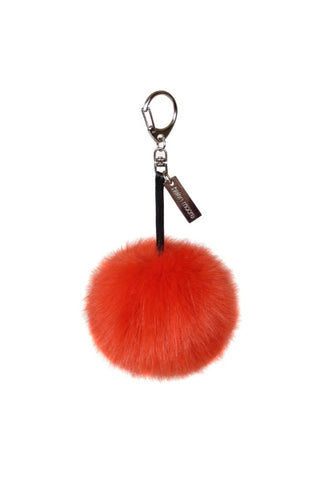 Helen Moore Keyring Bag Charm in Orange Faux Fur - MMJs Fashion