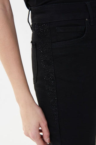 Joseph Ribkoff Jeans Black with Rhinestones - MMJs Fashion