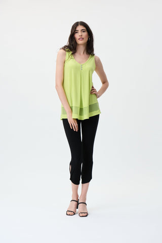 Joseph Ribkoff Mesh Tunic Lime Green - MMJs Fashion